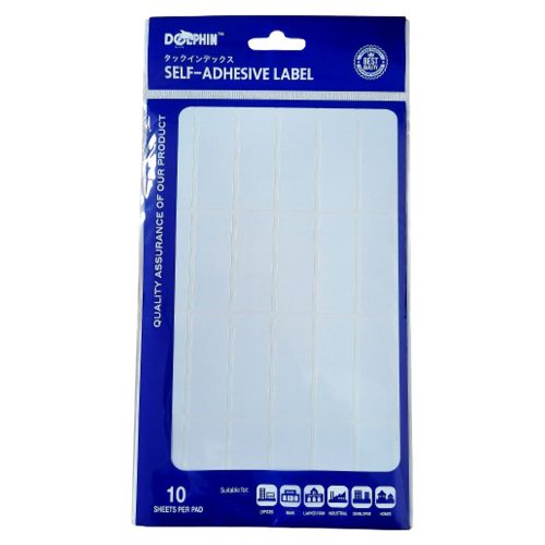 White Labels [Pk 10]
19*50mm, 24 Labels/Sheet
Dolphin