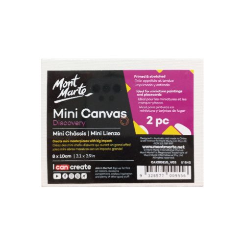 Mini Canvas Ref CAXX0810
8*10cm [2 pc]
Mont Marte