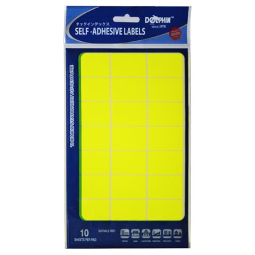 Fluo Labels [Pk 10]
25*38mm, 24 Labels/Sheet
Dolphin