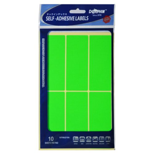Fluo Labels [Pk 10]
40*100mm, 6 Labels/Sheet
Dolphin
