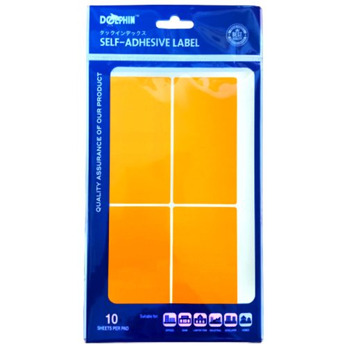 Fluo Labels [Pk 10]
50*100mm, 4 Labels/Sheet
Dolphin