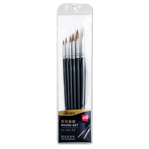 Brush Set Ref 73892
Pk 6: Round Brushes [Grey] Nuevo
Deli