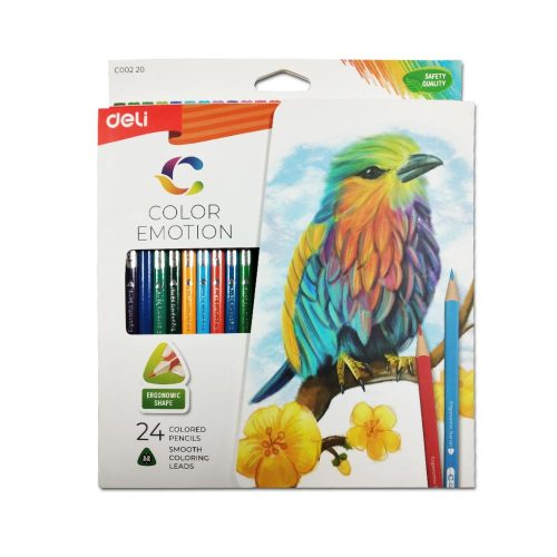 Colored Pencil Ref C00220
24 Color Emotion, Ergonomic Shape,
Deli