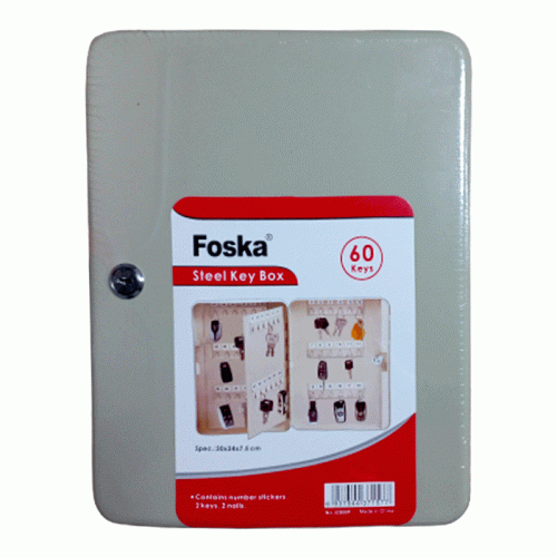 Key Steel Box Ref JZ3009
12 Inch, 250*180*75mm, 60 Keys
Foska