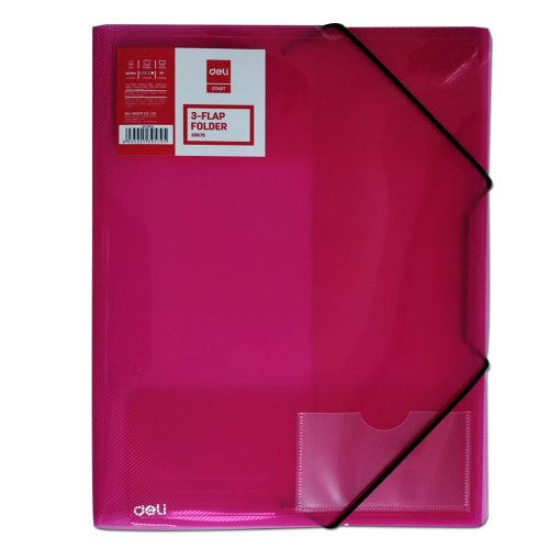 Elastic File PVC Ref E39579
A4, Assorted Colours
Deli