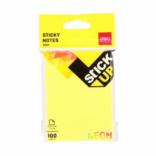 Sticky Notes Fluo Ref A02402
S:3"*4"[76*101mm]100 Shtsx4 col/pad
Deli