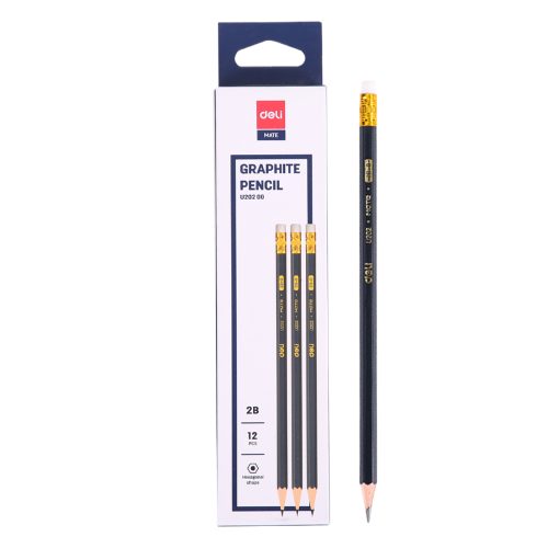 Wood Pencil With Eraser Ref U20200
2B [Pk 12]
Deli