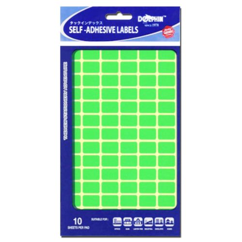 Fluo Labels [Pk 10]
13*19mm, 84 Labels/Sheet
Dolphin