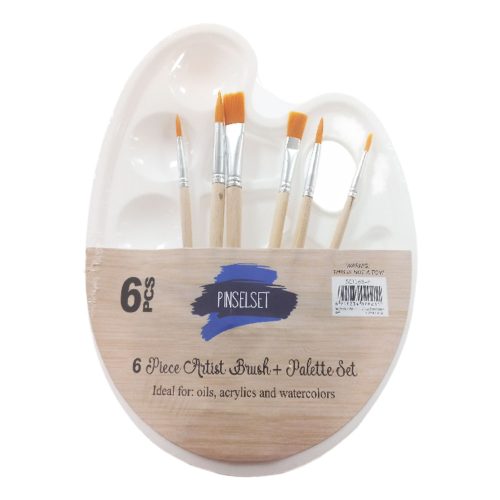 Palette + Paint Brush Set Ref SD168-6
Plastic White, Set of 6
MeliMelo
