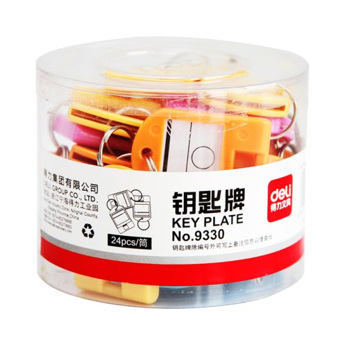 Key Tags Ref 9330
40*28mm, Plastic [Pk 24]
Deli