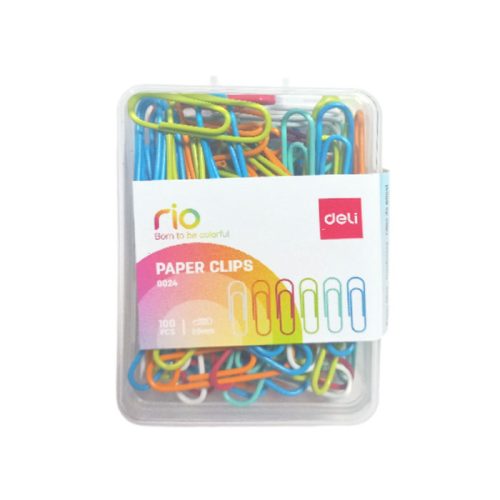 Paper Clips Rio Ref E0024
29mm , Nickel Plated Mixed Colours [Pk 100]
Deli