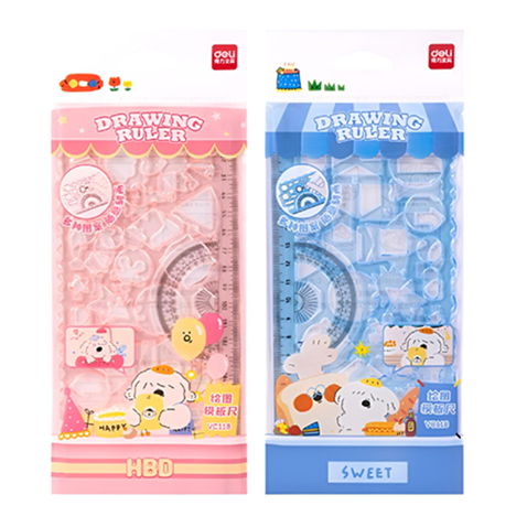 Drafting Set Ref VC118
4 Pcs set [Ruler: 15cm]
Deli