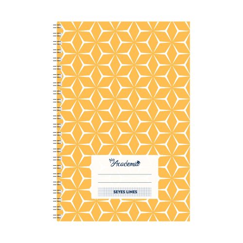 Spiral Notebook
A4, 120 Sheets Seyes Lines, Yellow
My Academia