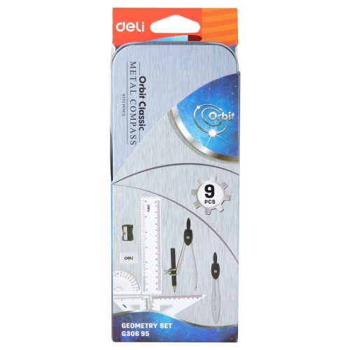 Drafting Set Ref G30695
9pcs, Metal box
Deli