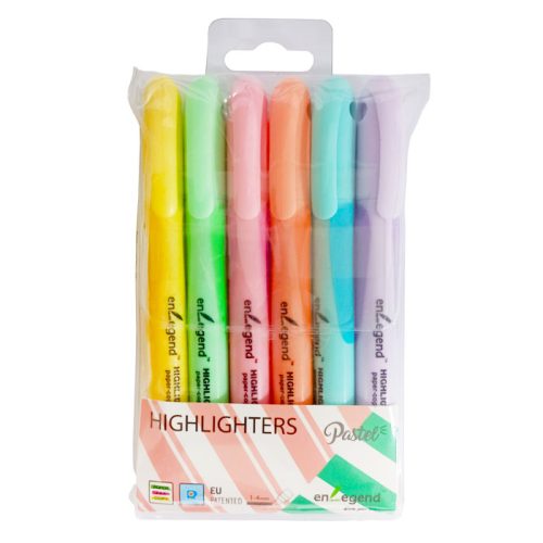 Highlighter Ref HL1200P-6
Pk6 (Assorted Pastel Colours)
Enlegend