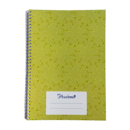 Spiral Notebook
A4, 120 Sheets Ruled, Green Stripes
My Academia