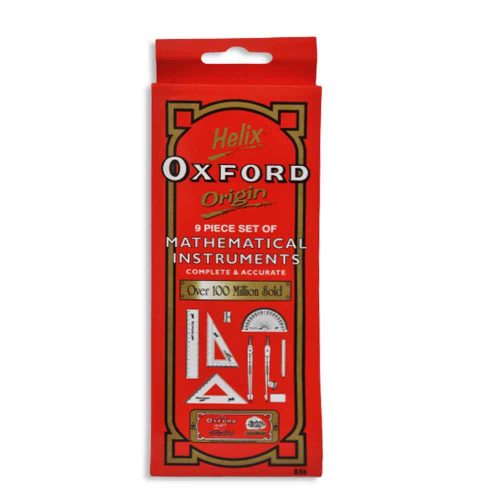 Mathematical Instruments Ref B836
Set of 9, Red Box
Helix