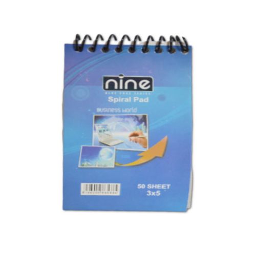 Spiral Notebook Ref EB5005-127
A7 [105*74mm], 50 Sheets, Double Wire
Nine