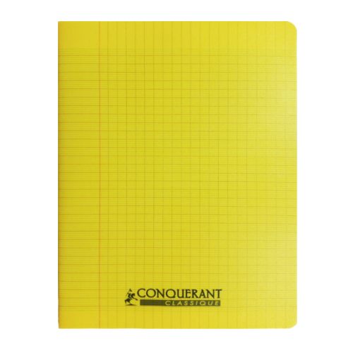 Classic Cover Notebook Ref 100102468
A4, 96 pages, Seyes Lines, Polypro Yellow
Conquerant