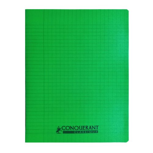 Classic Cover Notebook Ref 100102976
A4, 96 pages, Seyes Lines, Polypro Green
Conquerant