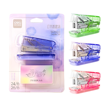 Stapler Mini Ref TA202-C
Green, 12 Sheets, 24/6&26/6
Deli