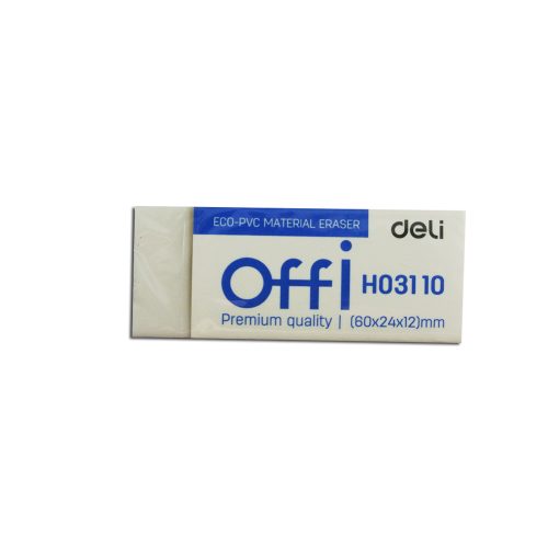 Eraser Offi Ref H03110
S:60*24*12mm, PVC Free
Deli