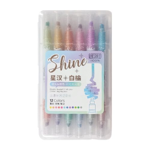 Highlighter Glitter Ref 976
Double Heads, 12 Assorted Colours [Pk 6]
Meli Melo