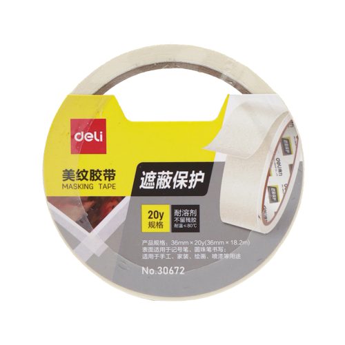 Masking Tape Ref 30672
1.5", 36mm*20yrd
Deli