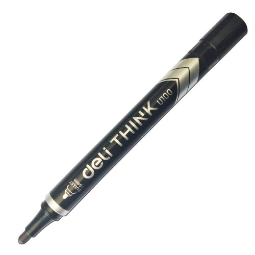 Permanent Marker Think Ref U10020
Black , Bullet Tip 1.5mm
Deli