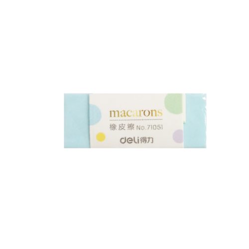 Eraser Macaron Ref 71051
50*20*10mm, Assorted PVC
Deli