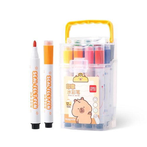 Felt Pen BL908-12
Box of 12 colors
Deli