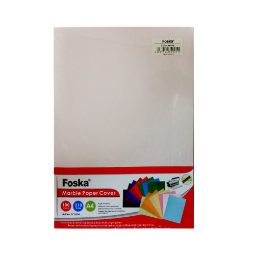 Binding Cover Paper Board Strata C11
A4 White, 210gsm [Pk 100]
Foska