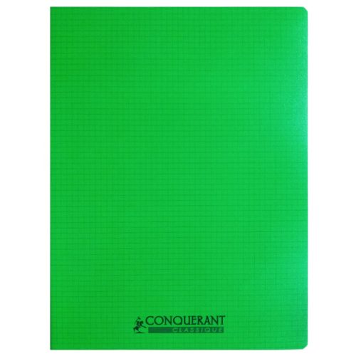 Classic Cover Notebook Ref 400092045
240*320cm, 96 pages, Checkered Polypro Green
Conquerant