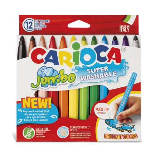 Felt Pen Ref 40569
12 Brilliant Colors [Super Washable]
Carioca