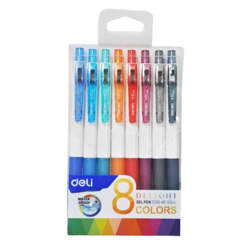 Gel Pen Ref G120-8C
0.5 mm :8 col
Deli
