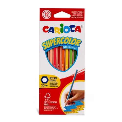 Colored Wood Pencils Ref 43391
12pcs, Supercolor Intense Color
Carioca