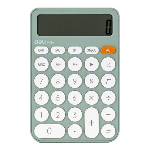 Desktop Calculator Ref EM124
12 Digits, Plastic ,Green
Deli
