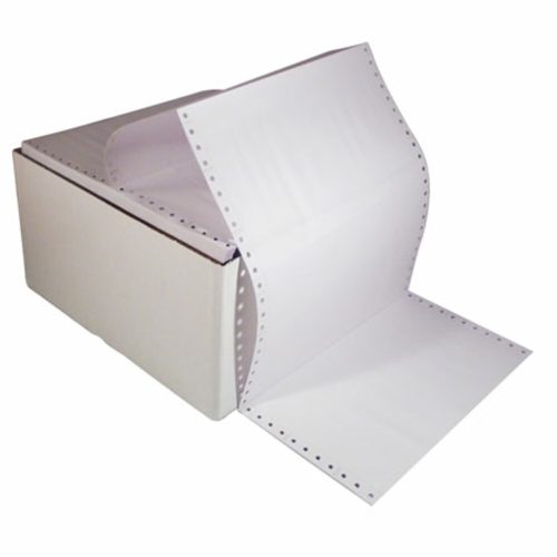 Continuous Paper Carbonless NCR
W9.5'' x H5.5'' Blank Single Ply White [Pk 4000]
No Brand
