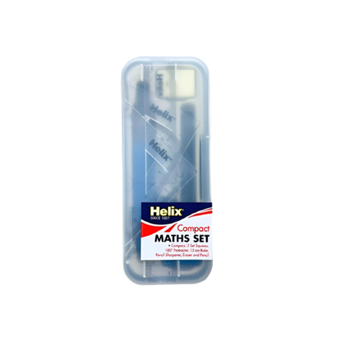 Compass Maths Set
Set square, Protractor, Ruler, Pencil
Helix
