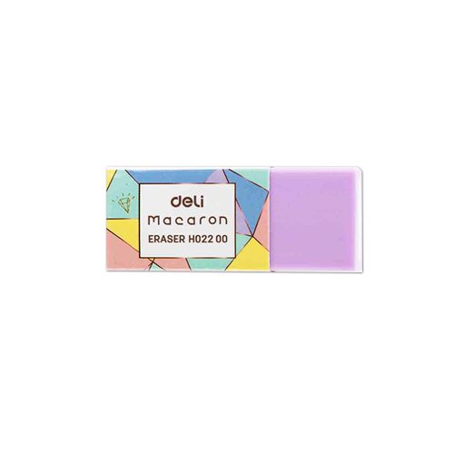 Eraser Macaron Ref H02200
S:50*20*11mm, Eco PVC
Deli
