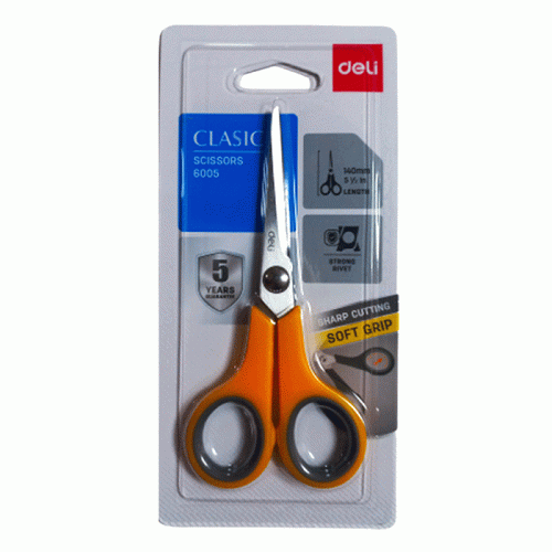 Scissor Ref E6005
14 cm with Tough Plastic Handle
Deli