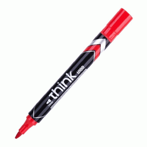 Permanent Marker Think U10040
Red, Bullet Tip 1.5mm
Deli