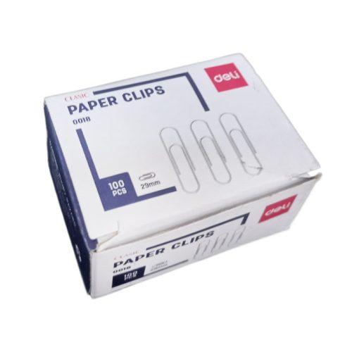 Paper Clips Ref E0018
29mm, Nickel Plated [Pk 100]
Deli