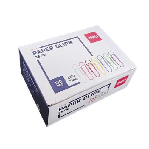 Paper Clips Ref 39716
33mm, Plastic [Pk 100]
Deli