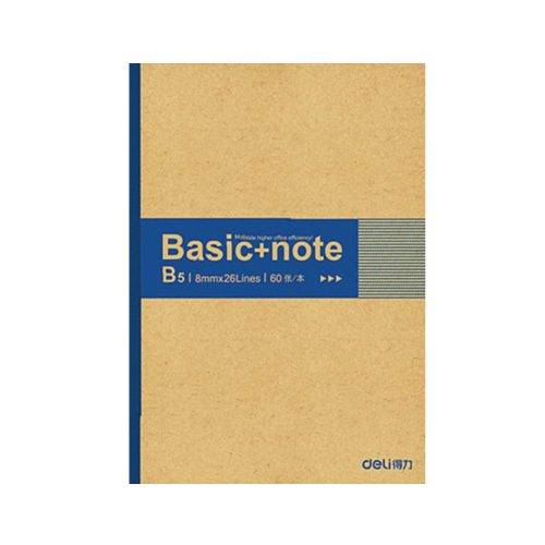 Soft Cover Notebook Ref 7661
B5, 60 Sheets Ruled
Deli