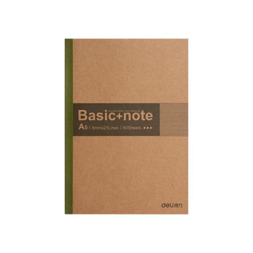 Soft Cover Notebook Ref 7674
A5 , 60 Sheets Ruled
Deli
