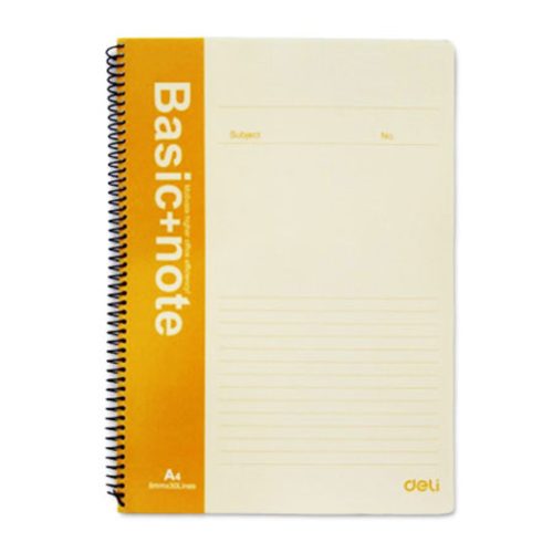Spiral Notebook Ref 7689
A4, 80 Sheets Ruled, Single Wire
Deli