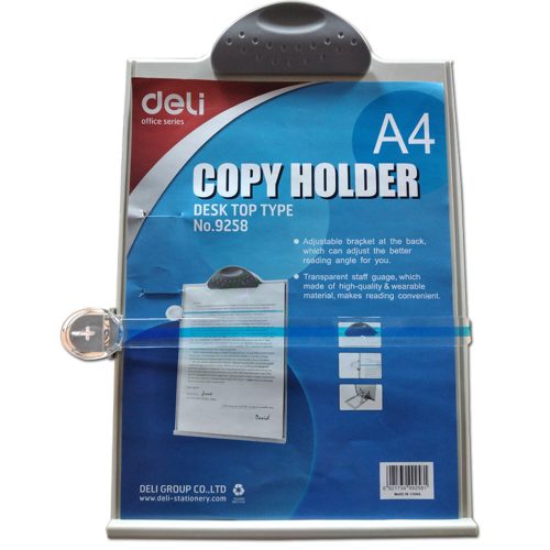 Clip Board PVC Ref E9258 (With Stand)
A4, Plastic Clip, Pale Grey
Deli