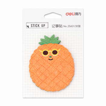 Sticky Notes Fruits 25601
30 sheets/pad: Avail:4 shapes
Deli