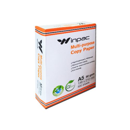 Photocopy Paper
A5 White, 80gsm [Ream: 500 Sheets]
Winpac